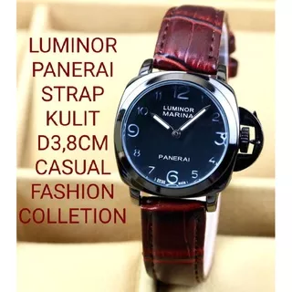 Luminor Panerai - Jam Tangan Wanita Analog Body Hitam Strap Kulit