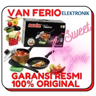 MAXIM VENICE SET ,  ALAT MASAK 1 SET 5 PCS TEFLON ANTI LENGKET