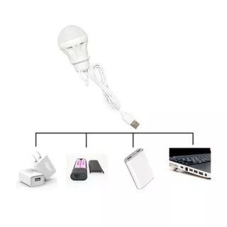 Lampu Bohlam USB 5 ,8 , 10, 15 Watt LED Emergency Lamp Kabel 1.5 Meter