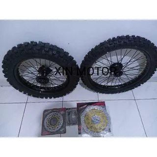 paket velg TK 18-21 tromol Scarlett KLX - KLX BF - KLX D-TRACKER ban dunlop bisa request