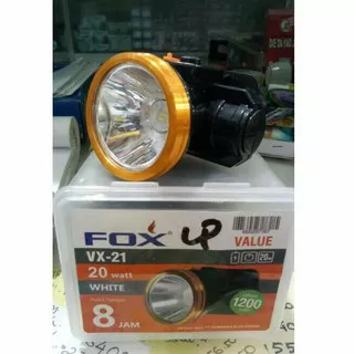 Senter Kepala Fox VX-21 Daya 20 Watt lampu Putih - Headlamp Fox 20W