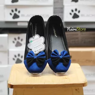 Sepatu Black Panda Flatshoes Wanita  Yuri Black Blue