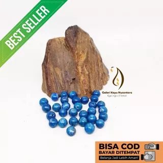 Butiran Batu Coral Marjan Biru 7, 8, 9, 10,11,12,14mm