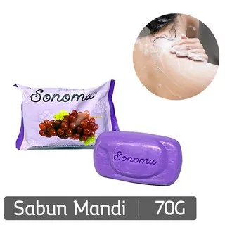 SONOMA Sabun Mandi Batang Shower Bar Aroma Anggur 70G Fruity Bar Soap With Grape Essence BPOM ASI