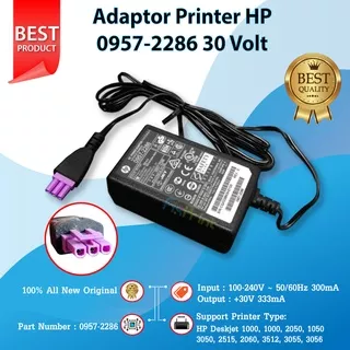 Adaptor Printer HP Deskjet 2060 1050 D2566 D2666 D2000 D1000 2050 k209 30v 30 Volt 0957-2286