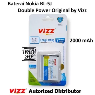 Baterai Vizz Double Power Original Nokia BL-5J BL5J Asha 200 201 302 C3 C3-00 X1-01 X6 Batre Batrai Battery HP Handphone Ori