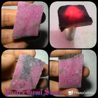 Red Borneo Kalimantan Rough Natural HQ Pink Tua Harga Bersaing