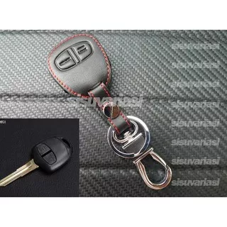 Aksesoris Mobil / Key Cover Sarung Kunci Kulit Mitsubishi 2 Tombol Pajero, Mirage, Dll