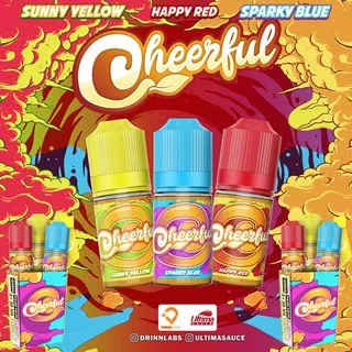 CHEERFUL 3X 30ML HAPPY RED SPARKLING BLUE SUNNY YELLOW 100% ORIGINAL