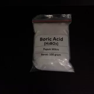 Boric Acid / Asam Borat / H3BO3 eceran per gram - Pupuk Mikro Hidroponik - Pupuk nutrisi - Pupuk boron eceran per gram