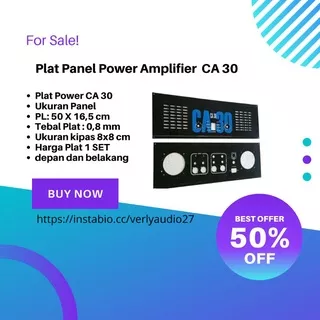 Plat Panel CA 30 Depan Belakang plat power ca 30 panel plat box ca 30 panel power amplifier ca 30 plat ca