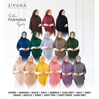 Sella Pashmina Instan New Normal Masker  Syar`i Ziyana Royal Jersey