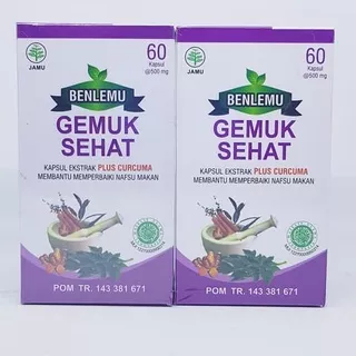 BENLEMU Gemuk Sehat Inti Sehat 60 kapsule |solusi gemuk badan |herbal alami