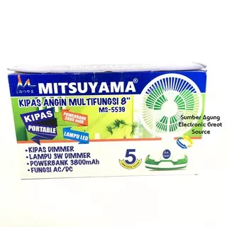 Kipas Angin Emergency Mitsuyama MS5539 8inch Multifungsi AC DC Powerbank