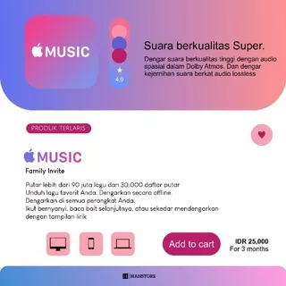 Apple Music 3 Bulan