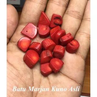 Batu Marjan Kuno Asli Timur Tengah Bentuk Hati Harga Per 5pcs