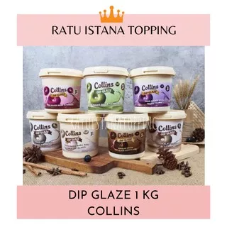 COLLINS DIP GLAZE/COKELAT PASTA (1 KG)-DIPPING CHOCOLATE 1 KG HALAL-SAUS COKLAT-TOPPING DONAT