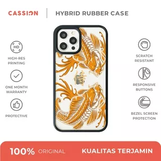 Cassion Alpha Koi Carp Hybrid Rubber Case iPhone 13 Pro Max iPhone 13 mini iPhone 12 pro max 12 mini iPhone 11 Pro Max iPhone XR XS MAX iPhone 7 Plus 8 Plus