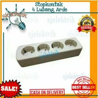 Stopkontak 4 Lubang / Socket Adapter Terminal Kuningan / Stopkontak 4 Lubang