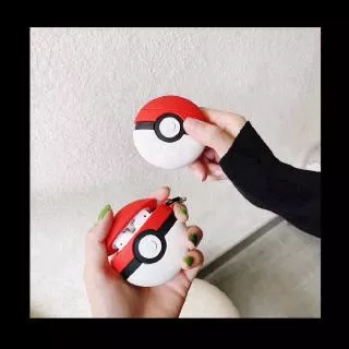??Stock?Pokemon Poke Ball Case Headset Shockproof Silicone Cover for AirPods Pro 1 2