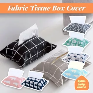Fabric Tissue Box Cover / Bungkus Tempat Tissue / Kotak Tissue Bahan Kanvas Motif Lucu Cover Sarung Tempat Tisu Tissue Mobil Rumah