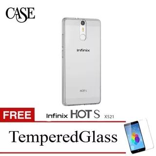 Clear Soft Case for Infinix Hot S 2016 - X521 - 5.2 inch - Gratis Tempered Glass