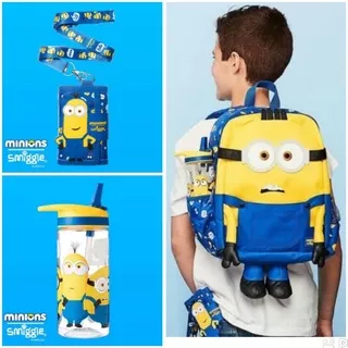 SMIGGLE Minion Minions junior backpack / drink bottle ORI STORE