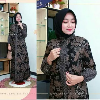 GAMIS BATIK RAMPEL KRIWIL LAWASAN MAXI BATIKA PEKALONGAN #batikQueen B