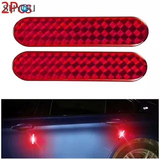 SUYOU 2Pcs Auto Car Reflective Strips Alarm Warning Tape Door Sticker Red Decal Sign Night Lamp Safety Mark