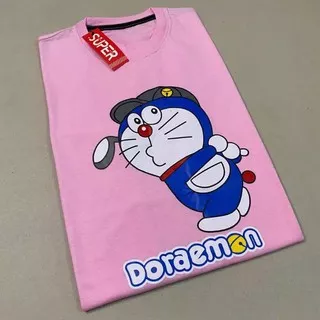 KAOS DORAEMON SUPER 1 BAJU KAOS PRIA OBLONG BAJU DISTRO HARGA GROSIR UNISEX FIT TO XL COD DORA GOLF