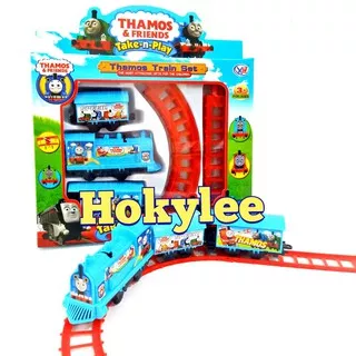 MAINAN ANAK ELECTRIC TRAIN PLAY SET KERETA THOMAS 3 GERBONG - NO.999