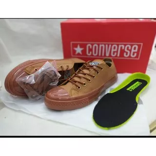 Sepatu Converse Brown Pendek Sepatu Kulit Asli