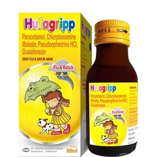 HUFAGRIP FLU & BATUK ANAK 60 ML Obat Flu/Demam/Sakit Kepala/Hidung Tersumbat/Bersin Bersin