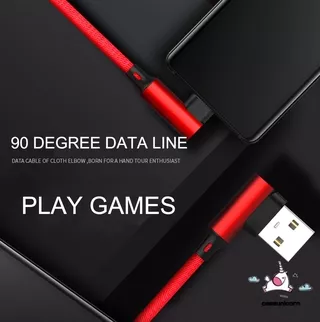 90-degree Corner Data line Game Date Cable Phone Fast charge Line Micro USB cable Charger for iPhone Micro USB Type C Android Mobile Phone