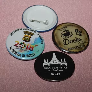 Pin Bulat Promosi Custom Print Souvenir Pin
