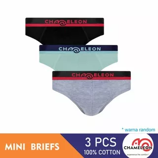 Chameleon Celana Dalam Mini Brief 3 warna / pack - TCHB05M3C