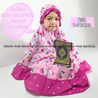 Mukena Anak - MUKENA ANAK Perempuan/Mukena Anak Karakter/Mukena Anak Lucu/Pakaian Muslim Anak 1-5 Th