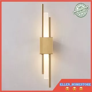 Lampu Dinding Minimalis Kamar Tidur All copper bedroom bedside wall lamp simple post-modern living room aisle background wall lamp luxury style wall lamp