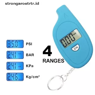 ?strongaroetrtr? Mini Keychain Style Tire Gauge Digital Lcd Display Car Air Pressure Tester Meter ID