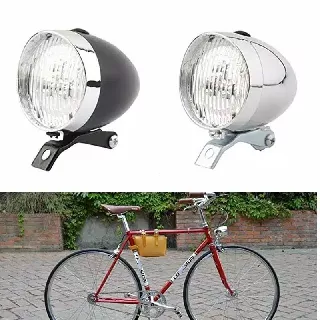 Lampu Depan Sepeda Gaya Retro / Vintage Dengan 3 lampu LED/lampu sepeda jadul murah