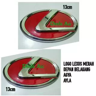 Emblem Logo LEXUS Merah Depan Belakang AGYA - AYLA