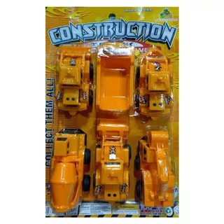 Mainan Mobil Proyek / Mainan Mobil Truk /Mainan Mobil Excavator/Dump Truck/Construction ISI 6 pcs