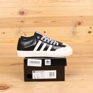 Sepatu Adidas Matchcourt Skateboarding X Trap Lord Black White Leather