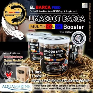 El Barca UMAGGOT BARCA - MULTI COLOR BOOSTER Mix Udang kering dan Maggot BSF untuk Louhan Channa Predator Arowana El Barca Feed Store Aquamarine Fish