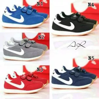 Sepatu Anak nike Size 31_37 Keren Merah Pink Biru Hitam Cewek Cowok Perempuan Laki Sekolah TK SD