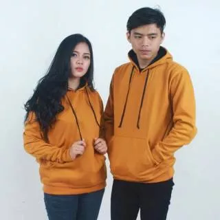 JAKET HOODIE COUPLE KUNYIT POLOS NATURAL / SWEATER HOODIE COUPLE / JAKET COUPLE  M-XXL