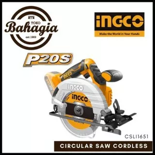 CIRCULAR SAW CORDLESS BATERAI MESIN GERGAJI SERKEL KAYU CORDLESS INGCO