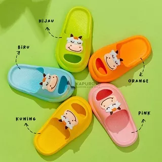 Sandal Anak Import Smile COW 009-1K Korean Anti Slip