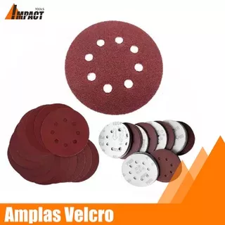 Amplas Bulat Velcro 5 Inch 8 Lubang Refill Ampelas 5inch Gosok Bundar Tempel Keretekan Mesin Rotary Disc Orbital Sander