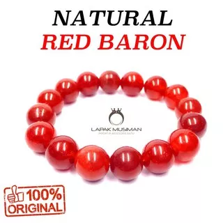 [Bayar di Tempat] Gelang Batu Red Baron - Asli Natural